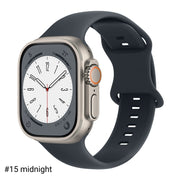 Enhance your Apple Watch with the A1 Silicone Watch Strap. Made with high-quality silicone, this strap provides a comfortable and stylish fit for your device. Easily switch between two colors with the 2 pieces included. Upgrade your look and feel with the A1 Silicone Watch Strap.