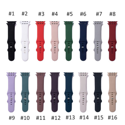 Enhance your Apple Watch with the A1 Silicone Watch Strap. Made with high-quality silicone, this strap provides a comfortable and stylish fit for your device. Easily switch between two colors with the 2 pieces included. Upgrade your look and feel with the A1 Silicone Watch Strap.