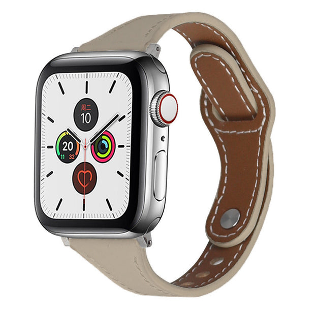 Upgrade your Apple Watch with the A3 Leather Watch Strap. Made from premium leather, this strap adds a touch of luxury and sophistication to your wrist. Designed specifically for the Apple Watch, it ensures a perfect fit and ultimate comfort. Elevate your style with this high-quality accessory.