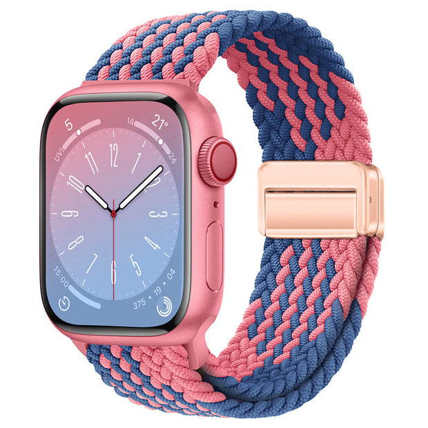 Experience the ultimate comfort and style with our A5 Nylon Braid Watch Strap for Apple Watch! This 2pcs set features a soft and durable nylon braid, paired with a magnetic buckle for easy, secure closure. Upgrade your Apple Watch now and elevate your look in an instant!