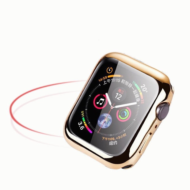 Protect your Apple Watch in style with our D3 Electroplating TPU Protective Case. This set includes 2 full cover cases to keep your watch safe from scratches and impact. Enjoy the sleek design and added protection for your valuable device.