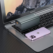 Introducing the P13 PD100W Super Fast Charging Powerbank, the ultimate solution for keeping your laptop powered on the go! With super fast charging capabilities and a sleek design, this powerbank will ensure your laptop stays charged and ready for whatever comes your way. Stay connected and productive with the P13 powerbank!