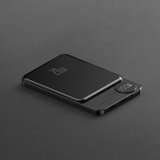 Experience the convenience and efficiency of the P3 2 in 1 Magnetic Wireless Fast Charging Powerbank! With its magnetic feature, easily attach your phone for fast wireless charging on the go. No more tangled cords or searching for outlets - this powerbank has got you covered. Say goodbye to low battery anxiety!