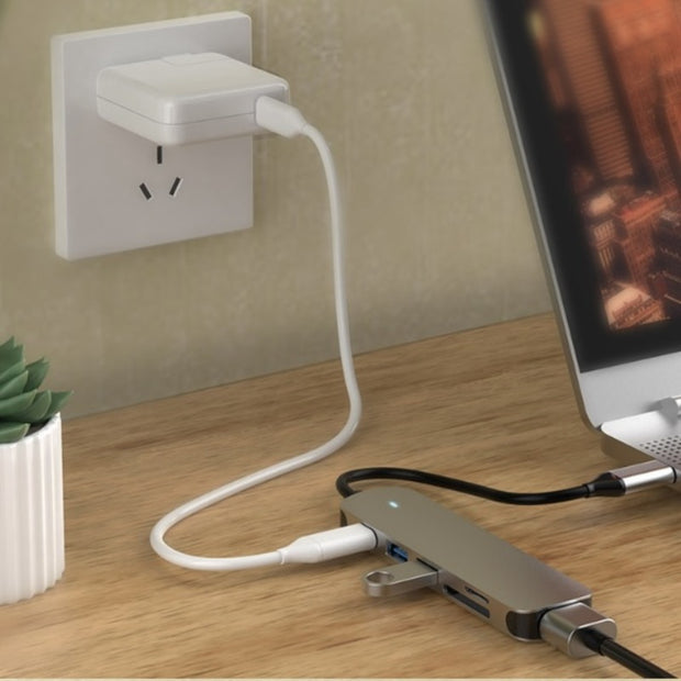 Unleash the full potential of your devices with the U1 Type-C USB Hub! This versatile and compact hub offers 6 ports, including USB and Type-C, for seamless connectivity and data transfer. Say goodbye to cluttered cables and hello to effortless multitasking. Boost your productivity and elevate your experience today!
