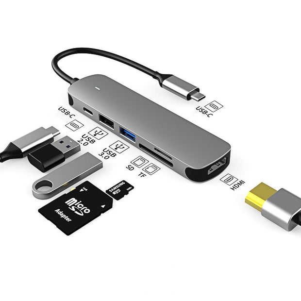 Unleash the full potential of your devices with the U1 Type-C USB Hub! This versatile and compact hub offers 6 ports, including USB and Type-C, for seamless connectivity and data transfer. Say goodbye to cluttered cables and hello to effortless multitasking. Boost your productivity and elevate your experience today!