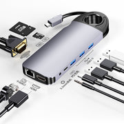 Transform your device with the U5 Type-C USB Hub, the ultimate multitasking tool. With 10 ports in one compact hub, you can connect all your devices easily. Enjoy the convenience of high-speed data transfer, fast charging, and more, all in one sleek and stylish design. Upgrade your productivity with the U5 Type-C USB Hub now!