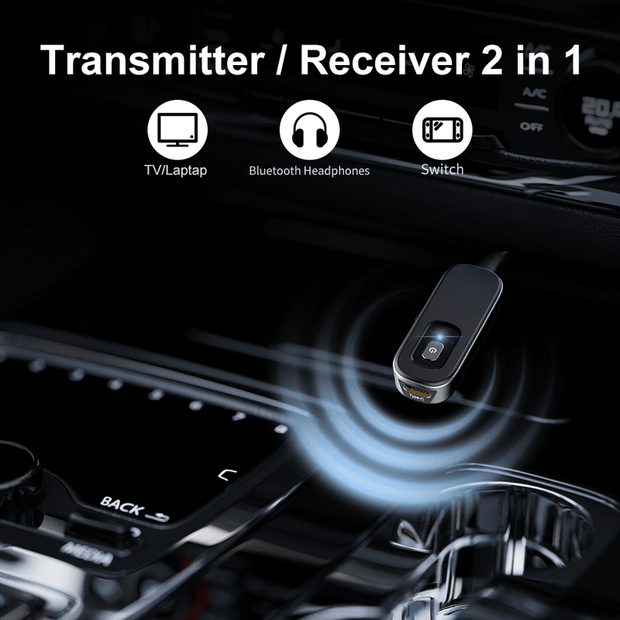 VINOP Bluetooth Aux Receiver & Transmitter