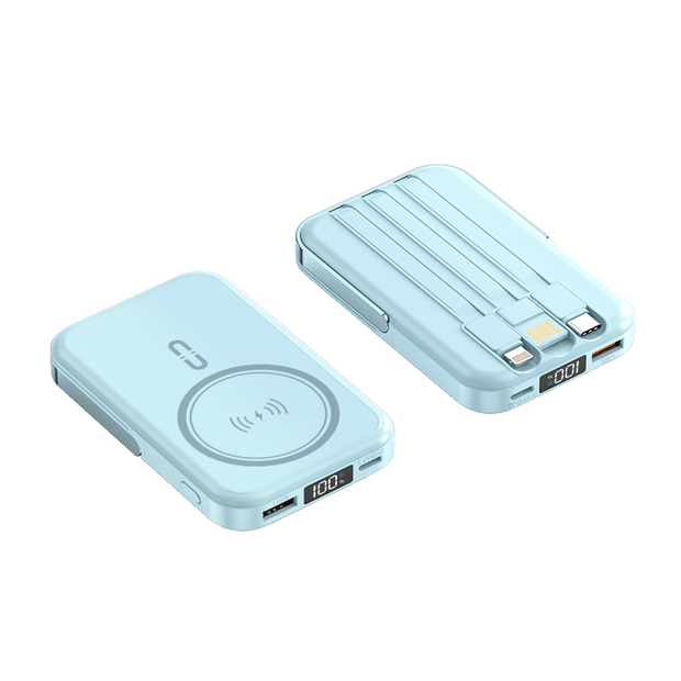 VINOP Y330 Wireless Magnetic Fast Charging Power Bank (with bracket) sky blue