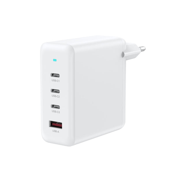 Experience ultra-fast charging with the VINOP PD100W 3C+A GaN Fast Charger! This sleek charger is equipped with 3C+A GaN technology, delivering lightning-fast charging speeds for all your devices. Say goodbye to long wait times and hello to efficient, powerful charging. Comes with EU/US plug options for convenient use anywhere.