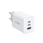 Get ready to charge your devices faster than ever with the VINOP PD65W 2C+A GaN Fast Charger! This compact charger utilizes GaN technology to deliver high-speed charging, making it perfect for on-the-go use. Say goodbye to waiting for your devices to power up and hello to convenience and efficiency. Available in EU and US plug options.