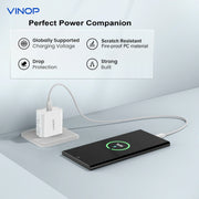 Charge your devices quickly and efficiently with the VINOP PD20W USB-C Fast Charger. This charger features a fast charging speed of 20W and a USB-C port, making it compatible with a wide range of devices. Say goodbye to long charging times and hello to more time using your devices!