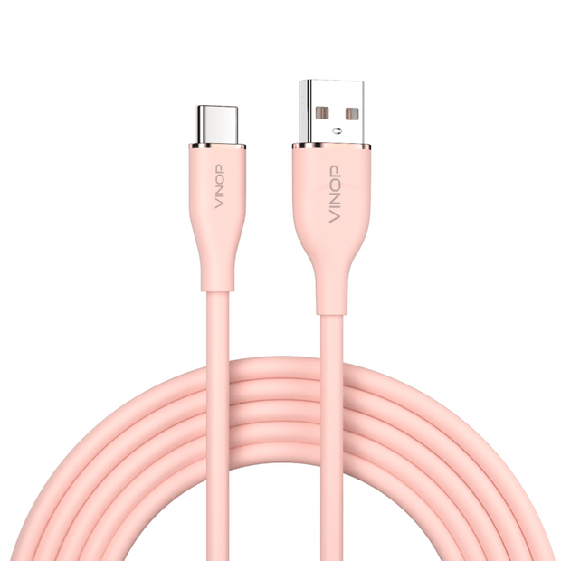 VINOP PD 66W USB-A to USB-C Silicone Fast Charging Data Cable