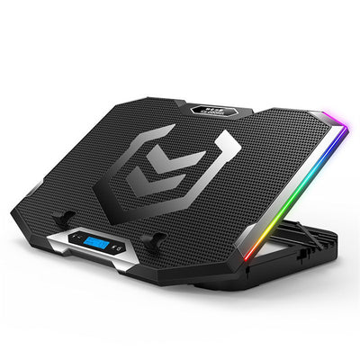 Transform your notebook into a powerful cooling machine with the XC03 RGB Notebook Cooler Stand! With its sleek design and customizable RGB lighting, this stand provides optimal airflow and reduces heat buildup. Keep your laptop cool and perform at its best with this must-have accessory.