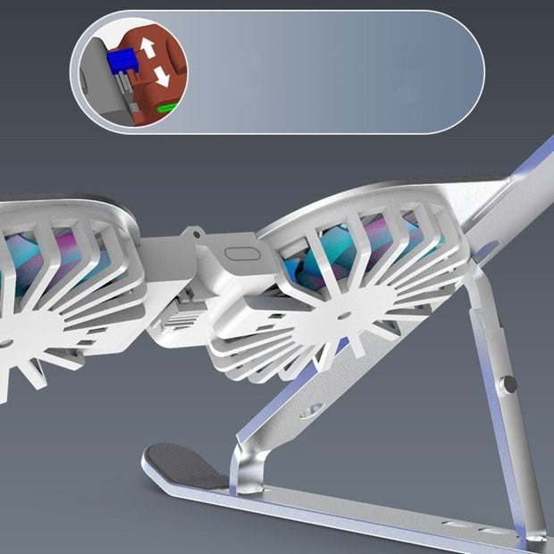 Keep your laptop cool and comfortable with the XC04 Notebook Cooler Folding Stand. This innovative stand not only provides improved air circulation for your laptop, but it also folds for easy storage and transportation. Say goodbye to overheating and hello to convenience and portability with the XC04 Notebook Cooler Folding Stand.