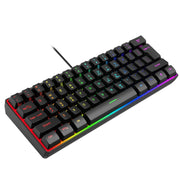 Experience a whole new level of productivity and style with the Y1 61-Key RGB Wired Keyboard. With its vibrant RGB lighting and 61 responsive keys, typing becomes a visual and tactile pleasure. Plus, its wired connection ensures a reliable and lag-free performance, perfect for all your computing needs. Upgrade your keyboard game now!