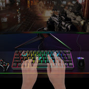 Experience a whole new level of productivity and style with the Y1 61-Key RGB Wired Keyboard. With its vibrant RGB lighting and 61 responsive keys, typing becomes a visual and tactile pleasure. Plus, its wired connection ensures a reliable and lag-free performance, perfect for all your computing needs. Upgrade your keyboard game now!