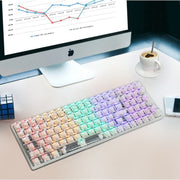 Unleash your full potential with the Y4 100-Key RGB Mechanical Wired Keyboard. Its responsive mechanical keys and customizable RGB lighting will elevate your typing experience to new heights. Say goodbye to typos and hello to effortless typing with this game-changing keyboard.