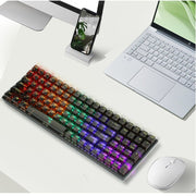 Unleash your full potential with the Y4 100-Key RGB Mechanical Wired Keyboard. Its responsive mechanical keys and customizable RGB lighting will elevate your typing experience to new heights. Say goodbye to typos and hello to effortless typing with this game-changing keyboard.