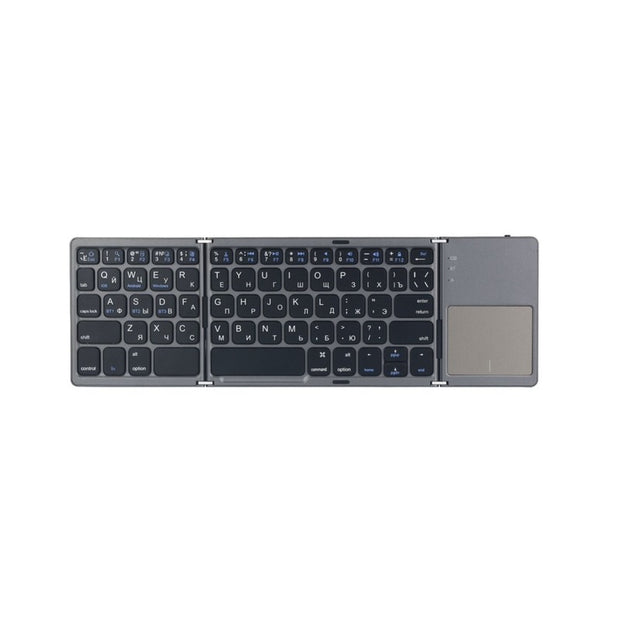 Effortlessly increase your productivity with the Y6 Tri-fold Wireless Bluetooth Keyboard. With its innovative touch-pad, you can navigate with ease and type efficiently. Say goodbye to wires and hello to a sleek and compact design. Perfect for on-the-go professionals and students.